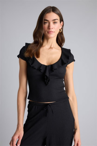 Resim Defacto Kadın T-shirt H1593AX/BK81