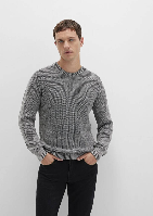 Resim Mavi Bisiklet Yaka Erkek Kazak M070767-34314