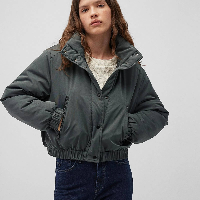 Resim Mavi Baskılı Kadın Mont M1110269-71598