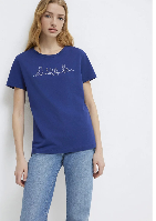 Resim Mavi Kadın T-shirt M1613721-70722