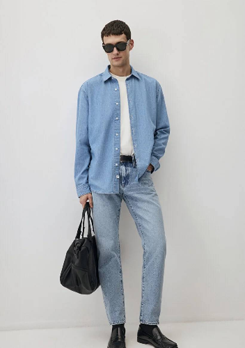 Resim Mavi Tapered Erkek Jean Pantolon M0010172-89642