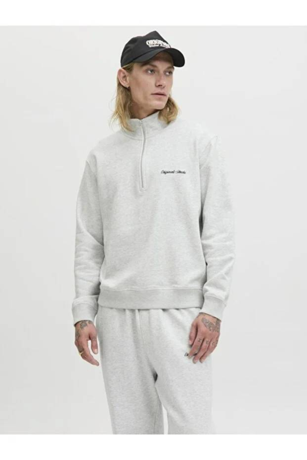 Resim Jack & Jones Jornorrebro Emb Sweat High Neck Sn Erkek Sweat 12282899