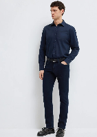 Resim Mavi Erkek Uzun Kol Gömlek M0211670-80872