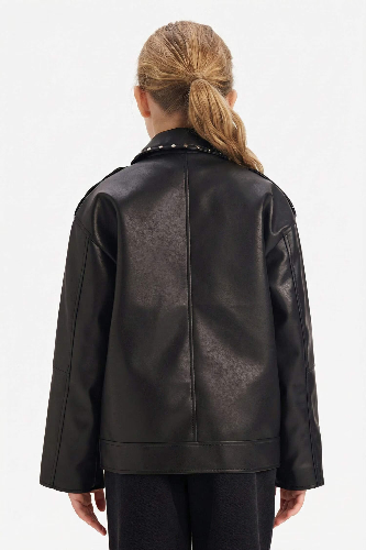 Resim Defacto Kız Çocuk Deri Mont F8918A8/BK27