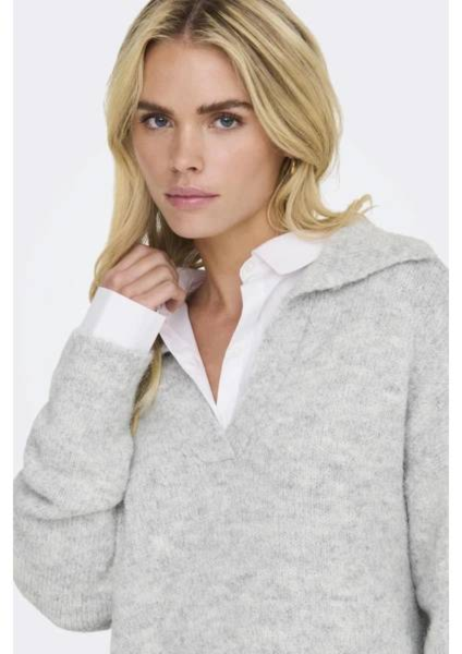Resim Only Onlmaggıe Lıfe Ls Splıt Neck Cc Knt Kazak 15324310