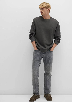 Resim Mavi Bisiklet Yaka Erkek Sweat M0S10421-70090