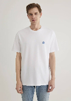 Resim Mavi Logo Nakışlı Erkek T-shirt M067074-620