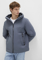 Resim Mavi Kapüşonlu Erkek Mont M0110663-80776