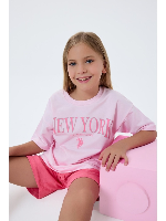 Resim U.S. Polo Assn Kids Kız Çocuk Şort Takım Us2510-4