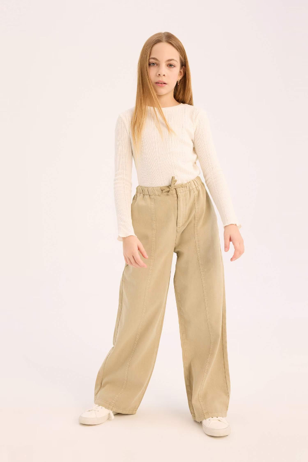 Resim Defacto Kız Çocuk  Kanvas Pantolon D7609A8/BG359