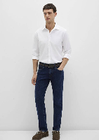 Resim Mavi Uzun Kol Erkek Gömlek M0211673-85310