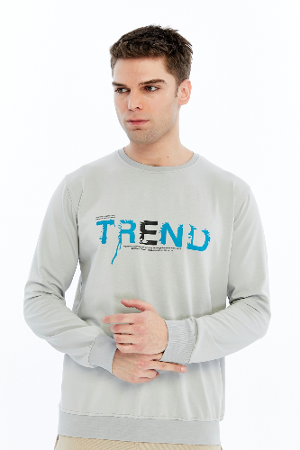 Resim Paul&More Erkek Sweat Trend Baskı 0 Yaka 2 İp