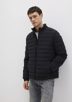 Resim Mavi Dik Yaka Erkek Mont M0110618-71379