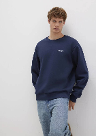 Resim Mavi Baskılı Erkek Sweat M0S10379-70488