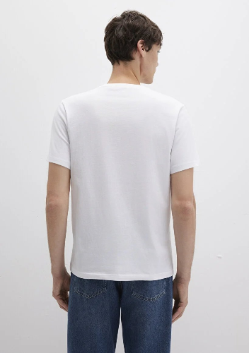 Resim Mavi Logo Erkek T-shirt M0611714-620