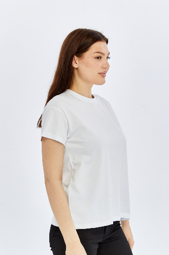 Resim Viole&More Kadın T-Shirt Yk19 Bisiklet Yaka