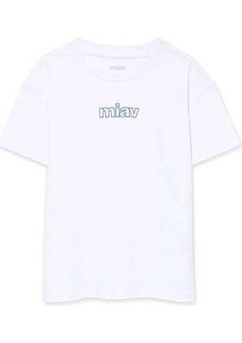 Resim Mavi Mıav Baskılı Kız Çocuk T-shirt M7610158-620