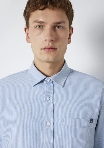 Resim Mavi Erkek Uzun Kol Gömlek M0211852-91407