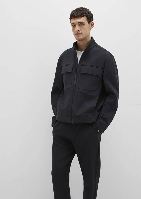 Resim Mavi Dik Yaka Erkek Mont M0110646-71379