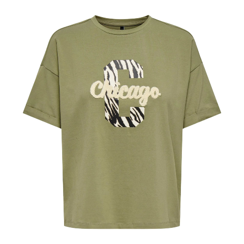 Resim Only Onlcıa Lıfe S/S Foldup Prnt Top Boxccjrs Kadın T-Shirt 15366009