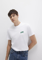 Resim Mavi Logo Erkek T-shirt M0611714-620