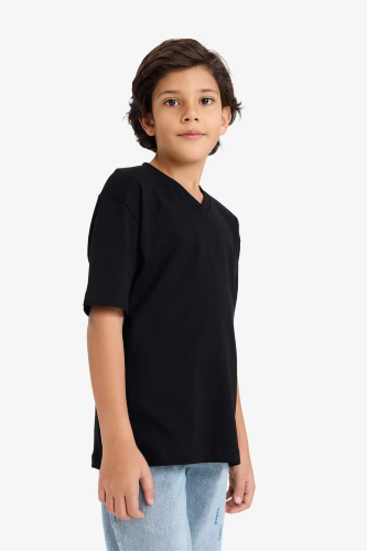 Resim Defacto Erkek Çocuk T-shirt K1693A6/BK81