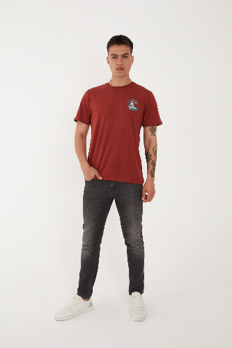 Resim Paul&More T-004 Skull Erkek T-Shirt