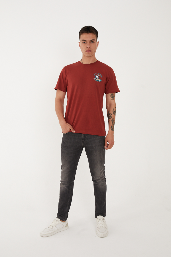 Resim Paul&More T-004 Skull Erkek T-Shirt