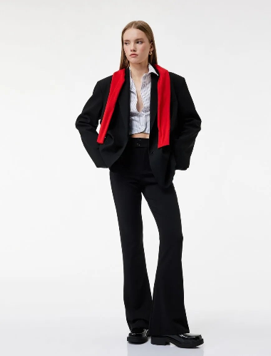 Resim Koton Kadın Kanvas Pantolon 6WAL40105IK