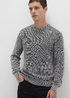 Resim Mavi Bisiklet Yaka Erkek Kazak M070767-34314