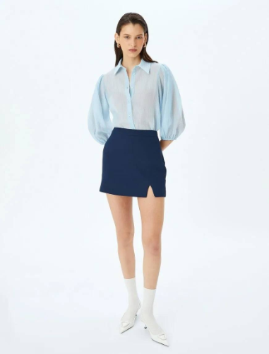 Resim Koton Kadın Uzun Kol Gömlek 5SAK60043PW