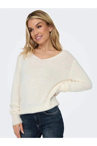 Resim Only Onlella Piumo Ls V-Neck Knt Kadın Kazak 15259562