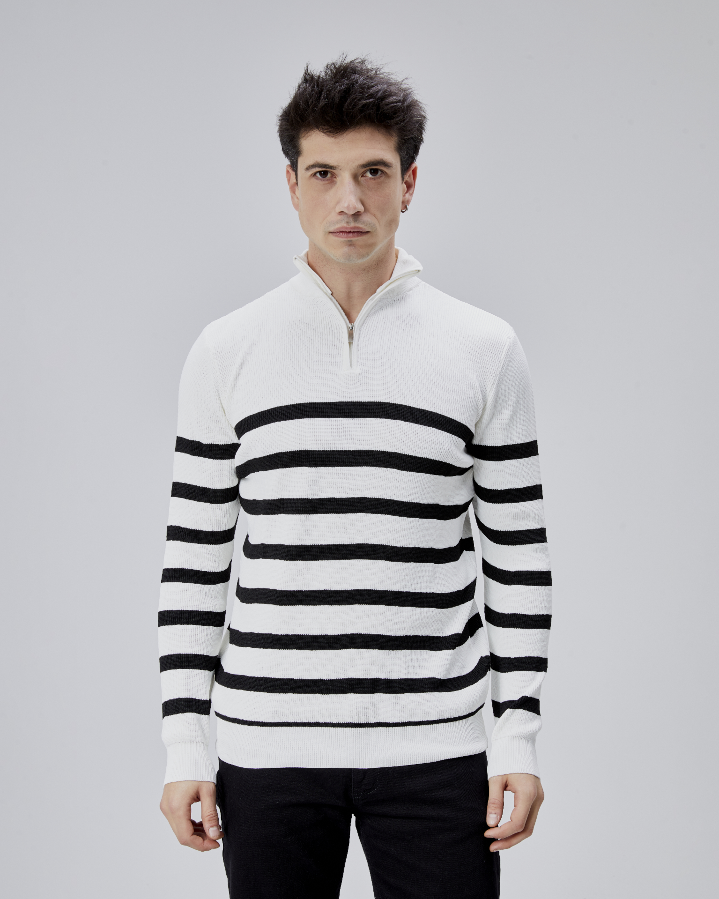 Resim Paul&More Erkek Triko Kazak Arpol Dik Yaka Fermuarlı Pl