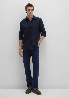 Resim Mavi Uzun Kol Erkek Gömlek M0211656-80872