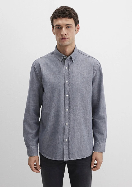 Resim Mavi Erkek Uzun Kol Gömlek M0211765-89892