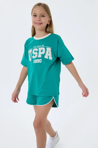 Resim U.S. Polo Assn Kids Kız Çocuk Şort Takım Us2524-4