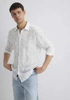 Resim Mavi Çizgili Erkek Gömlek M0211665-90898