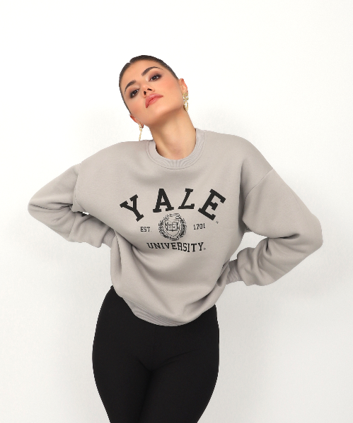 Resim Viole&More Yale Baskılı Kadın Sweat 112