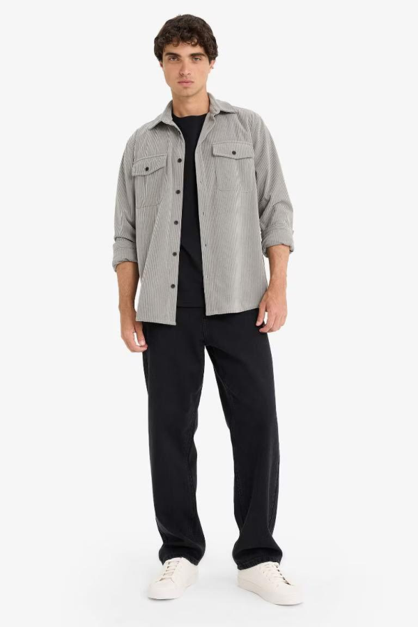 Resim Defacto Erkek Uzun Kol Gömlek F1518AX/GR454