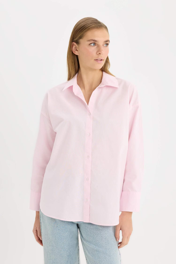 Resim Defacto Kadın Uzun Kol Gömlek C4597AX/PN633