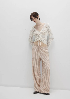 Resim Mavi Dokuma Kadın Kanvas Pantolon M1011024-90719