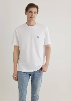 Resim Mavi Logo Nakışlı Erkek T-shirt M067074-620