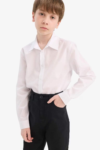 Resim Defacto Erkek Çocuk Uzun Kol Gömlek Y1302A6/WT36