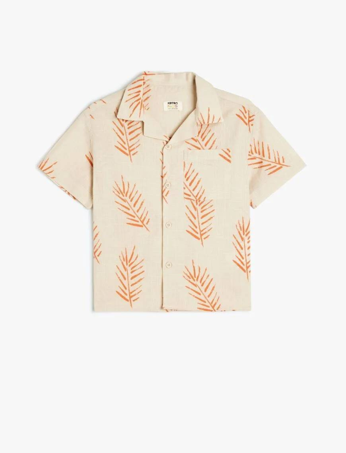 Resim Koton Erkek Çocuk  Kısa Kol Gömlek 5SKB60074TW