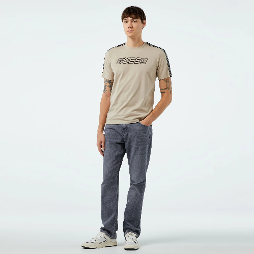 Resim Guess Athleisure  Erkek  T-shirt Z4GI18J1314-G9I0 Arlo Cn T-Shırt