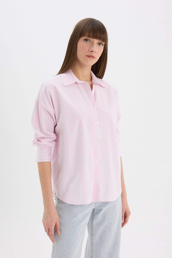 Resim Defacto Kadın Uzun Kol Gömlek D4512AX/PN440