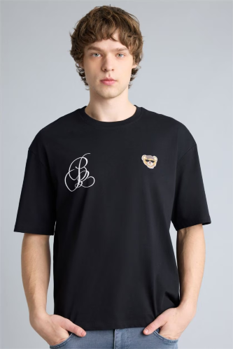 Resim Defacto Erkek T-shirt G3211AX/BK81