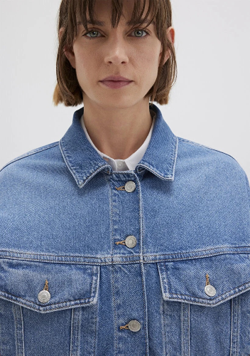 Resim Mavi Luna Mid Kadın Jean Ceket M1110177-90545