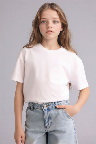 Resim Defacto Kız Çocuk T-shirt D9099A8/WT34