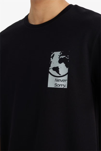 Resim Defacto Erkek T-shirt F8122AX/BK81